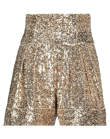 BALMAIN Shorts & Bermuda Gold 92% Polyamide, 8% Elastane, Viscose