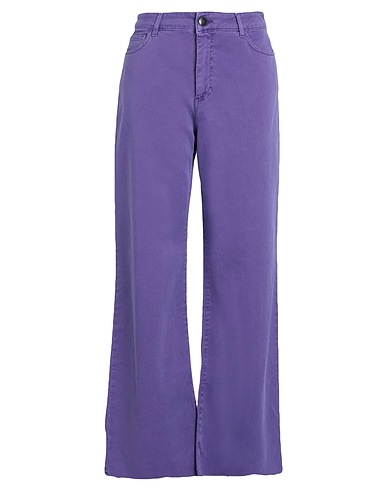 JIJIL Denim trousers Purple 98% Cotton, 2% Elastane