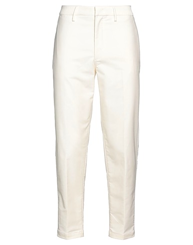 EMPORIO ARMANI Casual trouser White 84% Cotton, 14% Modal, 2% Elastane