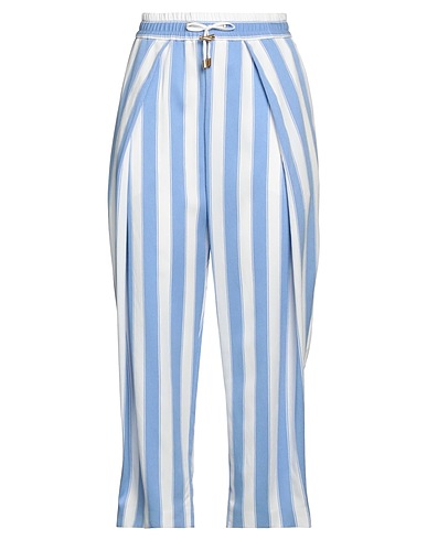 BALMAIN Casual trouser Light blue 89% Viscose, 11% Polyamide
