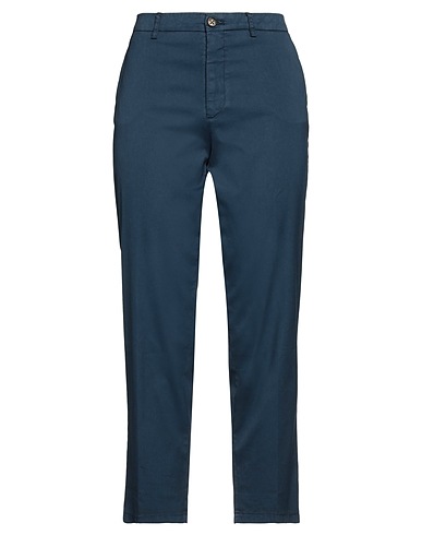 BERWICH Casual trouser Navy blue 88% Cotton, 10% Silk, 2% Elastane