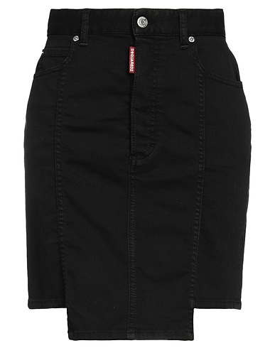 DSQUARED2 Denim skirt Black 92% Cotton, 5% Elastomultiester, 3% Elastane
