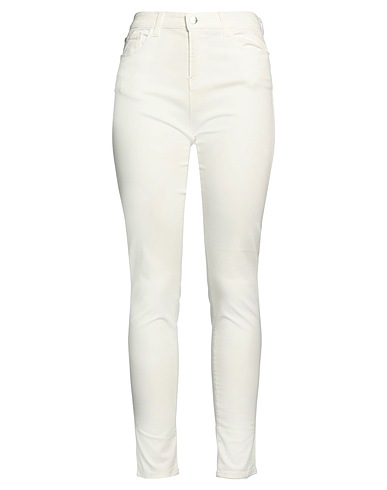 EMPORIO ARMANI Casual trouser White 65% Cotton, 32% Viscose, 3% Elastane