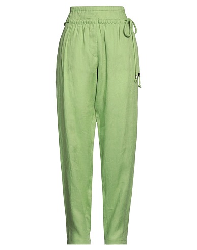 EMPORIO ARMANI Casual trouser Light green 100% Linen