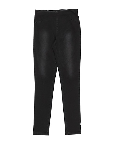 LIU •JO Denim trousers Black 66% Cotton, 33% Polyester, 1% Elastane