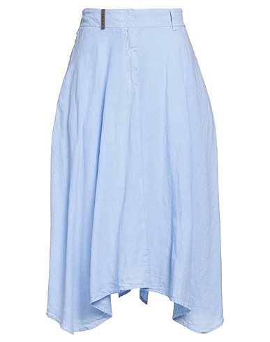 PESERICO Midi skirt Pastel blue 100% Linen