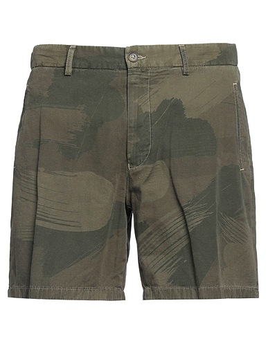 ALTEA Shorts & Bermuda Military green 51% Cotton, 27% Linen, 22% Lyocell