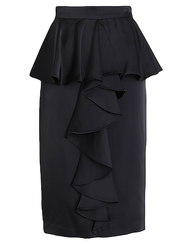 KARL LAGERFELD Midi skirt Black 100% Recycled polyester