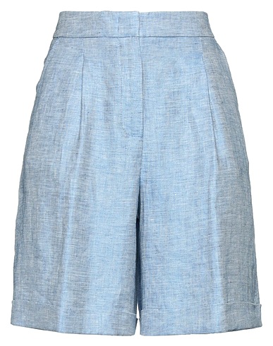 PESERICO Shorts & Bermuda Blue 100% Linen