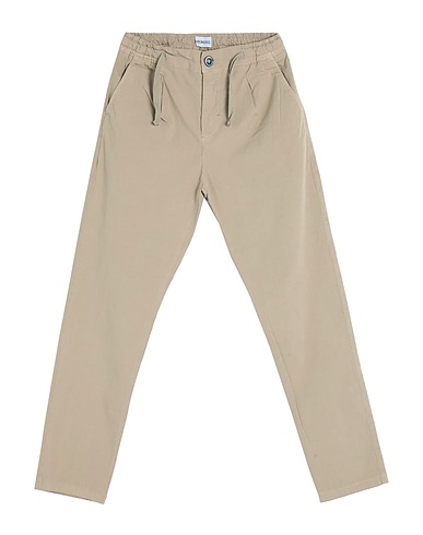 BIKKEMBERGS Casual pants Beige 97% Cotton, 3% Elastane
