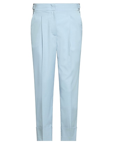 PESERICO Casual trouser Sky blue 69% Polyester, 29% Viscose, 2% Elastane