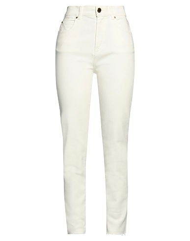 PINKO Denim pants White 97% Cotton, 3% Elastane