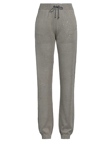 BRUNELLO CUCINELLI パンツ ミリタリーグリーン リネン 75% / シルク 25% / ナイロン / アセテート