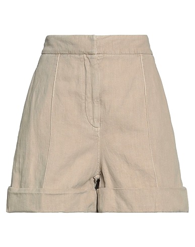 BRUNELLO CUCINELLI Shorts & Bermuda Sand 60% Cotton, 40% Linen, Brass
