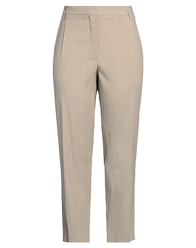 BRUNELLO CUCINELLI Casual pants Beige 77% Linen, 21% Viscose, 2% Elastane, Brass