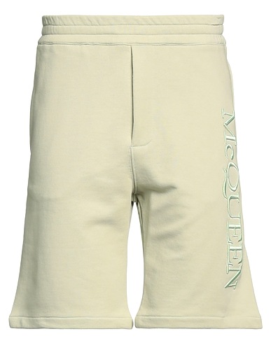 MCQUEEN Shorts & Bermuda Verde salvia 100% Cotone, Viscosa, Poliestere