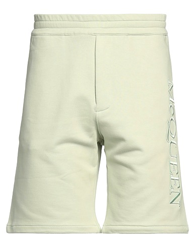 MCQUEEN Shorts & Bermuda Verde chiaro 100% Cotone, Viscosa, Poliestere