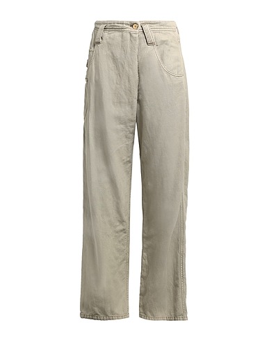 BRUNELLO CUCINELLI カーゴパンツ ミリタリーグリーン コットン 60% / リネン 40% / 革（なめし加工） / 真鍮/ブラス