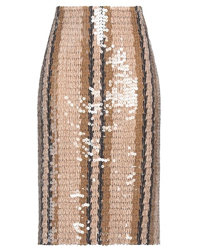 BRUNELLO CUCINELLI Midi skirt Beige 55% Jute, 35% Cotton, 10% Polyamide, Polyester