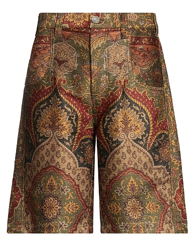 ETRO Shorts & Bermuda Military green 52% Polyester, 32% Viscose, 16% Acetate