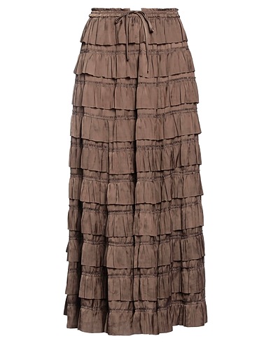ULLA JOHNSON Maxi Skirts Khaki 100% Polyester