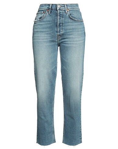 RE/DONE Denim trousers Blue 94% Cotton, 4% Polyester, 2% Elastane