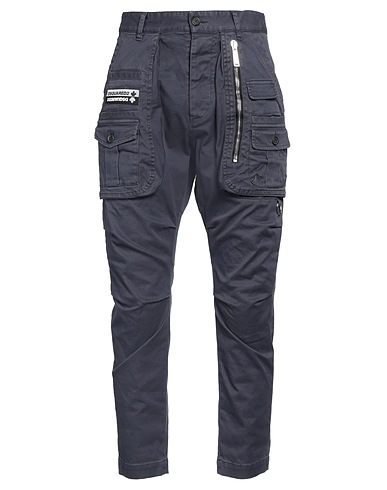 DSQUARED2 Casual trouser Slate blue 97% Cotton, 3% Elastane