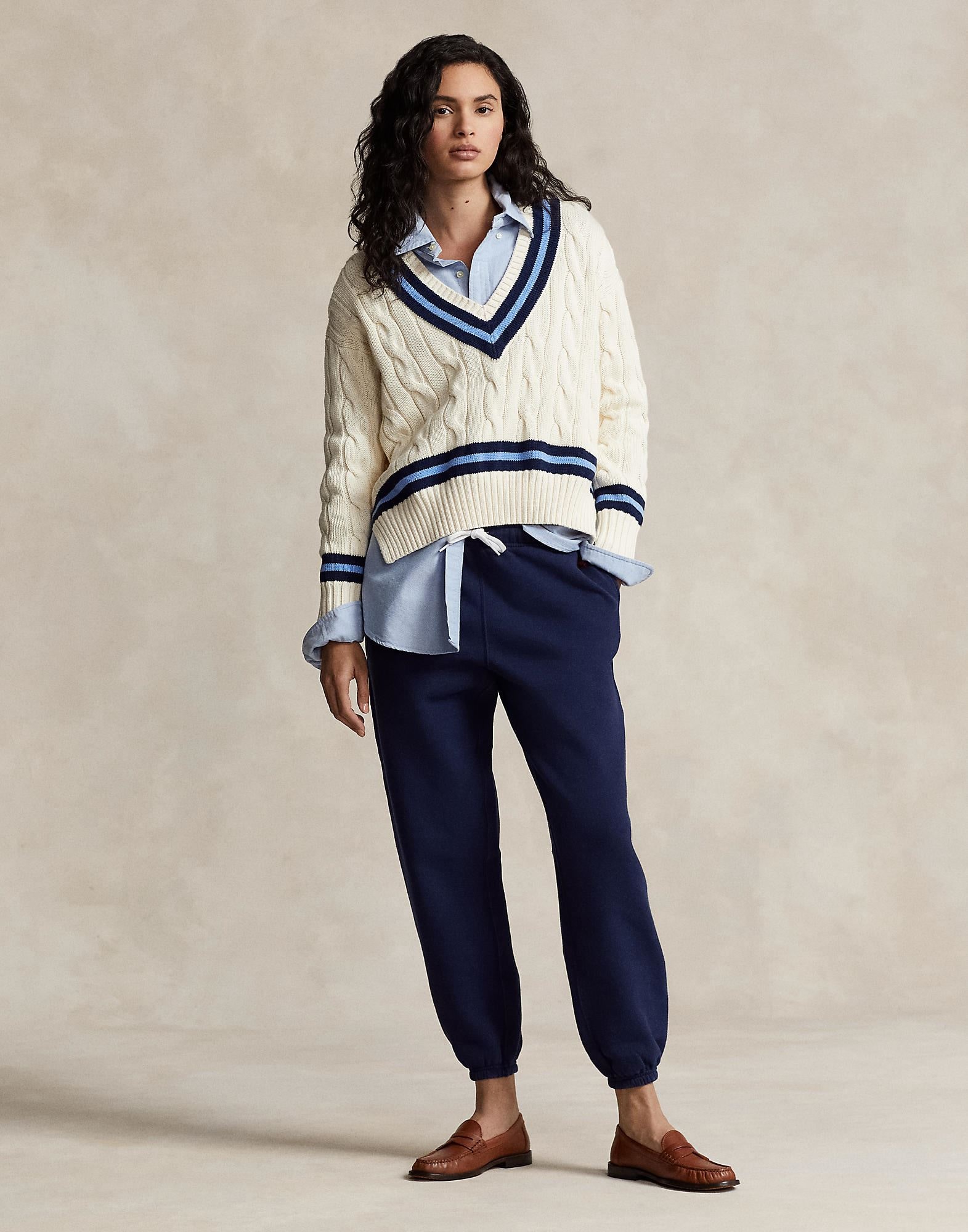 POLO RALPH LAUREN パンツ | スウェットパンツ ネイビー レディース | YOOX