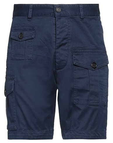 DSQUARED2 Shorts & Bermuda Midnight blue 97% Cotton, 3% Elastane