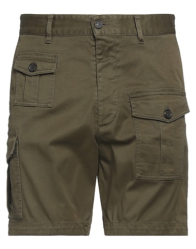 DSQUARED2 Shorts & Bermudas Militärgrün 97% Baumwolle, 3% Elastan