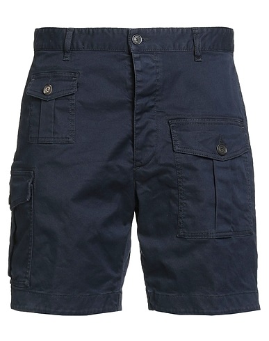 DSQUARED2 Shorts & Bermuda Navy blue 97% Cotton, 3% Elastane