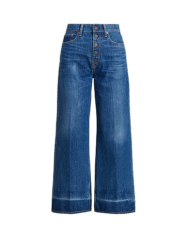POLO RALPH LAUREN Denim pants WIDE-LEG CROP JEAN
 Blue 100% Cotton