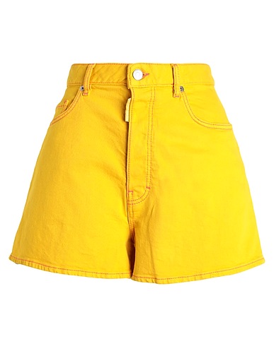 DSQUARED2 Shorts jeans Giallo 98% Cotone, 2% Elastan
