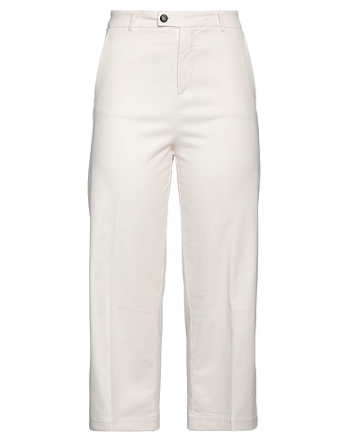 ROŸ ROGER'S Pantalone Avorio 87% Cotone, 10% Poliestere, 3% Elastan