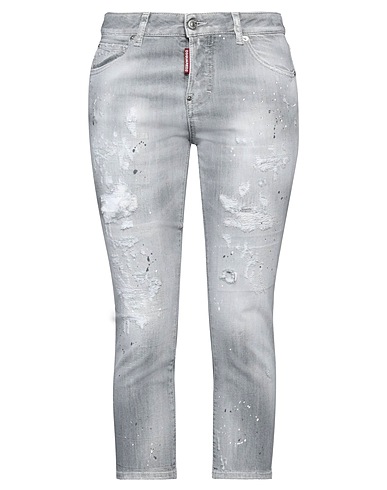 DSQUARED2 Denim trousers 98% Cotton, 2% Elastane, Cow leather