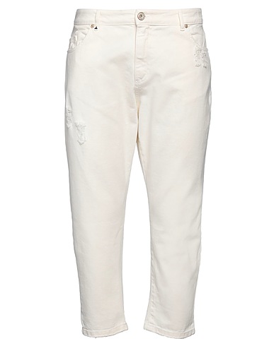 BERNA Denim pants Ivory 100% Cotton