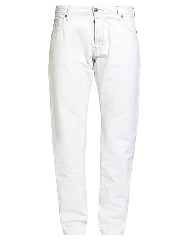 JACOB COHЁN Denim pants White 100% Cotton