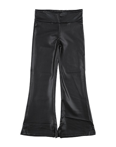 CONVERSE Casual trouser  FAUX LEATHER FLARED LEGGI
 Black 88% Polyester, 12% Elastane
