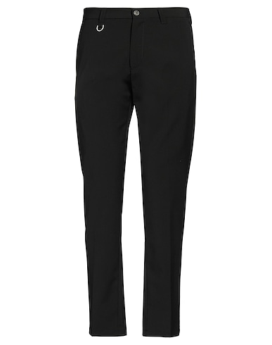 PAOLO PECORA Casual pants NERO 54% Polyester, 44% Wool, 2% Elastane