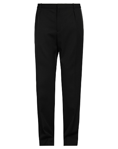 SAINT LAURENT Casual pants Black 100% Wool, Polyester