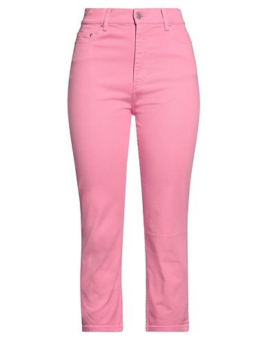 AMI ALEXANDRE MATTIUSSI Denim trousers Pink 99% Cotton, 1% Elastane