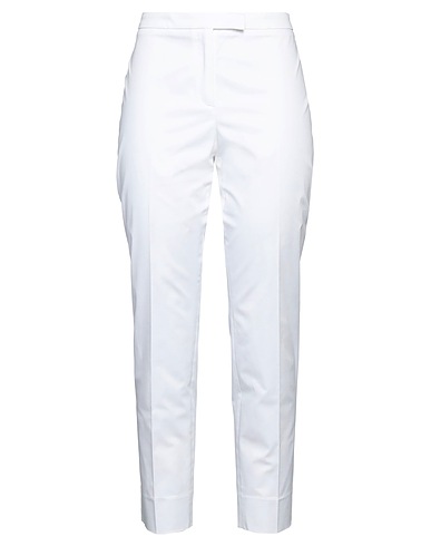 PESERICO Casual trouser White 97% Cotton, 3% Elastane