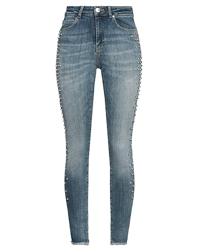 GAëLLE Paris Denim trousers Blue 98% Cotton, 2% Elastane