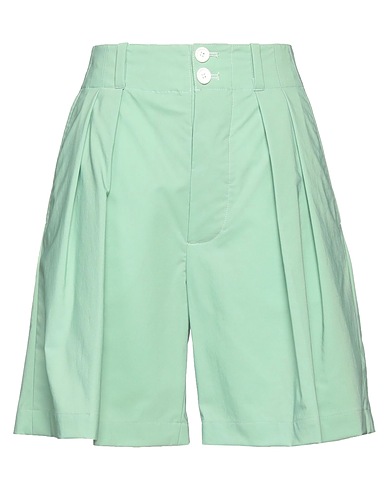 PLAN C Shorts & Bermuda Verde salvia 91% Poliammide, 9% Elastan