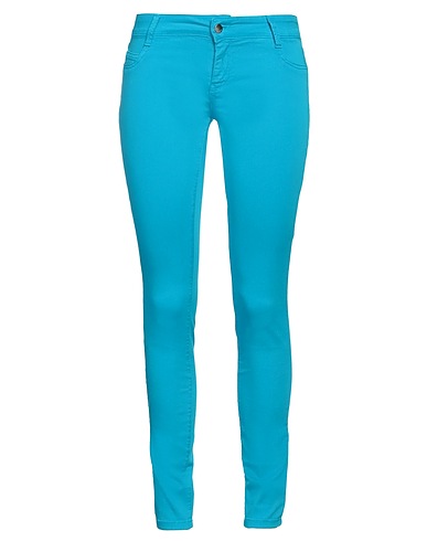 MET JEANS Casual trouser Azure 98% Cotton, 2% Elastane