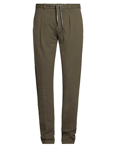 CIRCOLO 1901 Casual pants Military green 97% Cotton, 3% Elastane