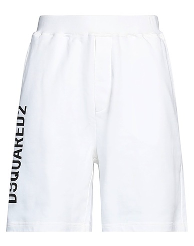 DSQUARED2 Shorts & Bermuda White 100% Cotton, Elastane