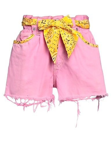 MC2 SAINT BARTH Denim shorts Pink 100% Cotton