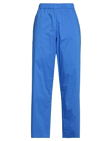 LIVIANA CONTI Casual trouser Light blue 68% Cotton, 28% Polyamide, 4% Elastane