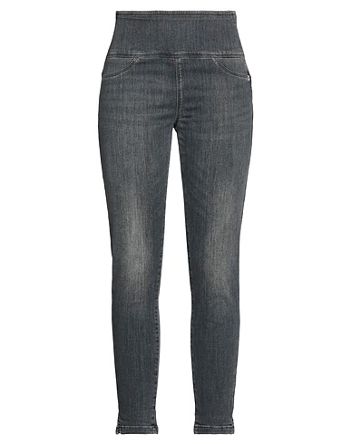 PATRIZIA PEPE Denim pants Lead 81% Cotton, 17% Polyester, 2% Elastane